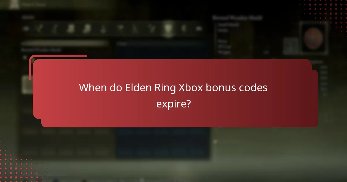 When do Elden Ring Xbox bonus codes expire?